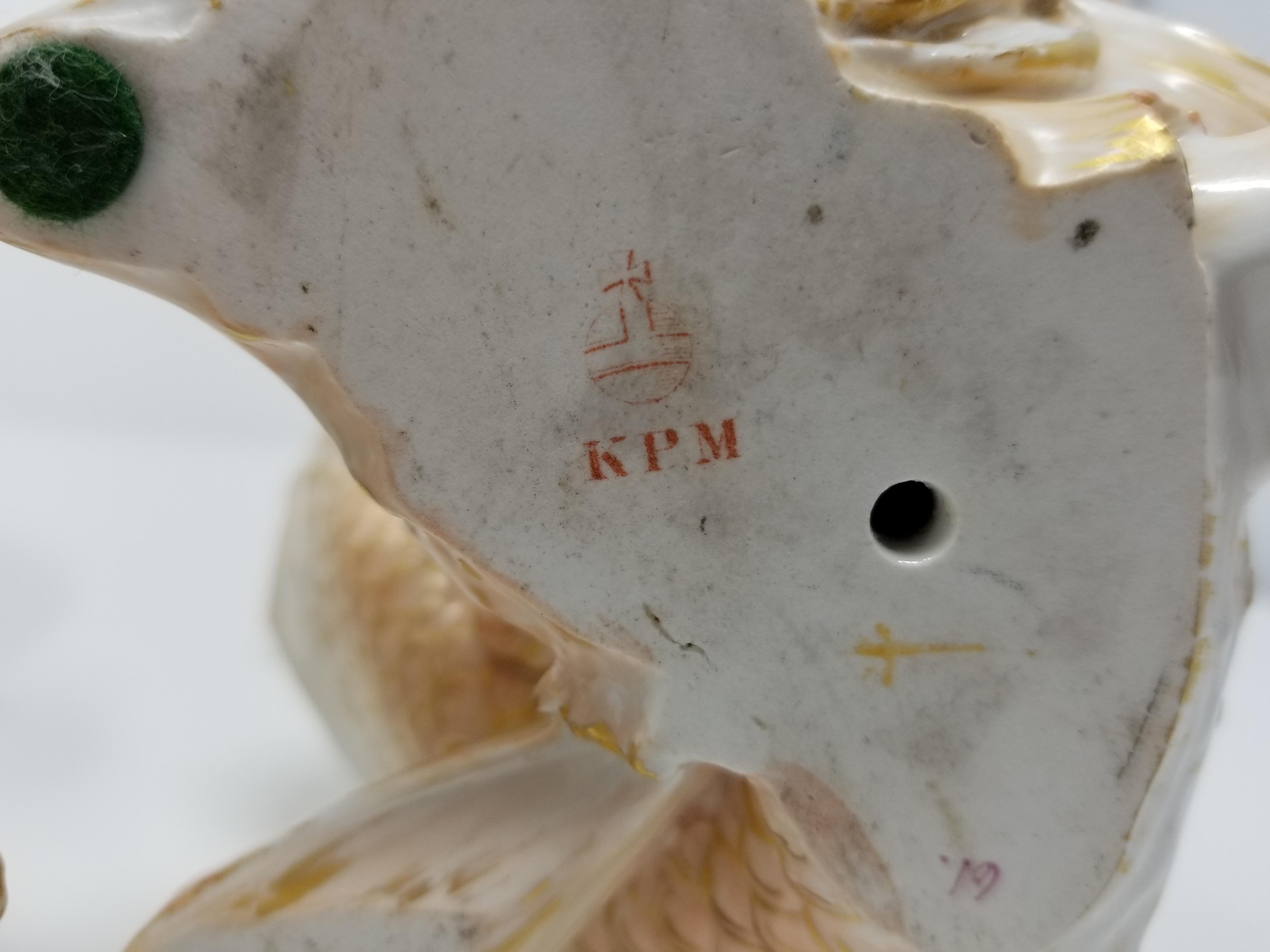 Berlin KPM Figural Porcelain Egg Shaped Weichmalerei Vases 4
