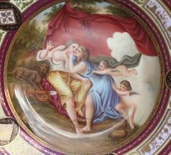 Berlin Painted and Parcel Gilt Porcelain Cabinet Plate
