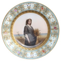 Berlin Painted and Parcel; Gilt Porcelain Cabinet Plate