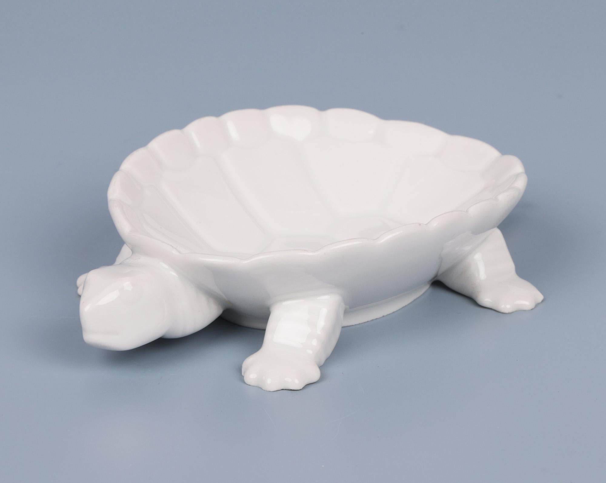 Berlin Porcelain Mid-Century Tortoise Pin Dish For Sale 7