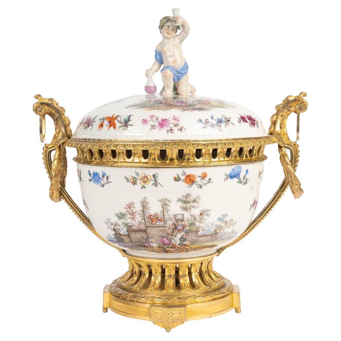 Berlin Porcelain Perfume Burner, 19th Century, Napoleon III Period. For Sale