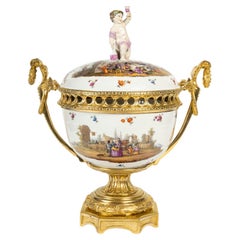 Antique Berlin Porcelain Perfume Burner, Louis XVI Style, Napoleon III Period.