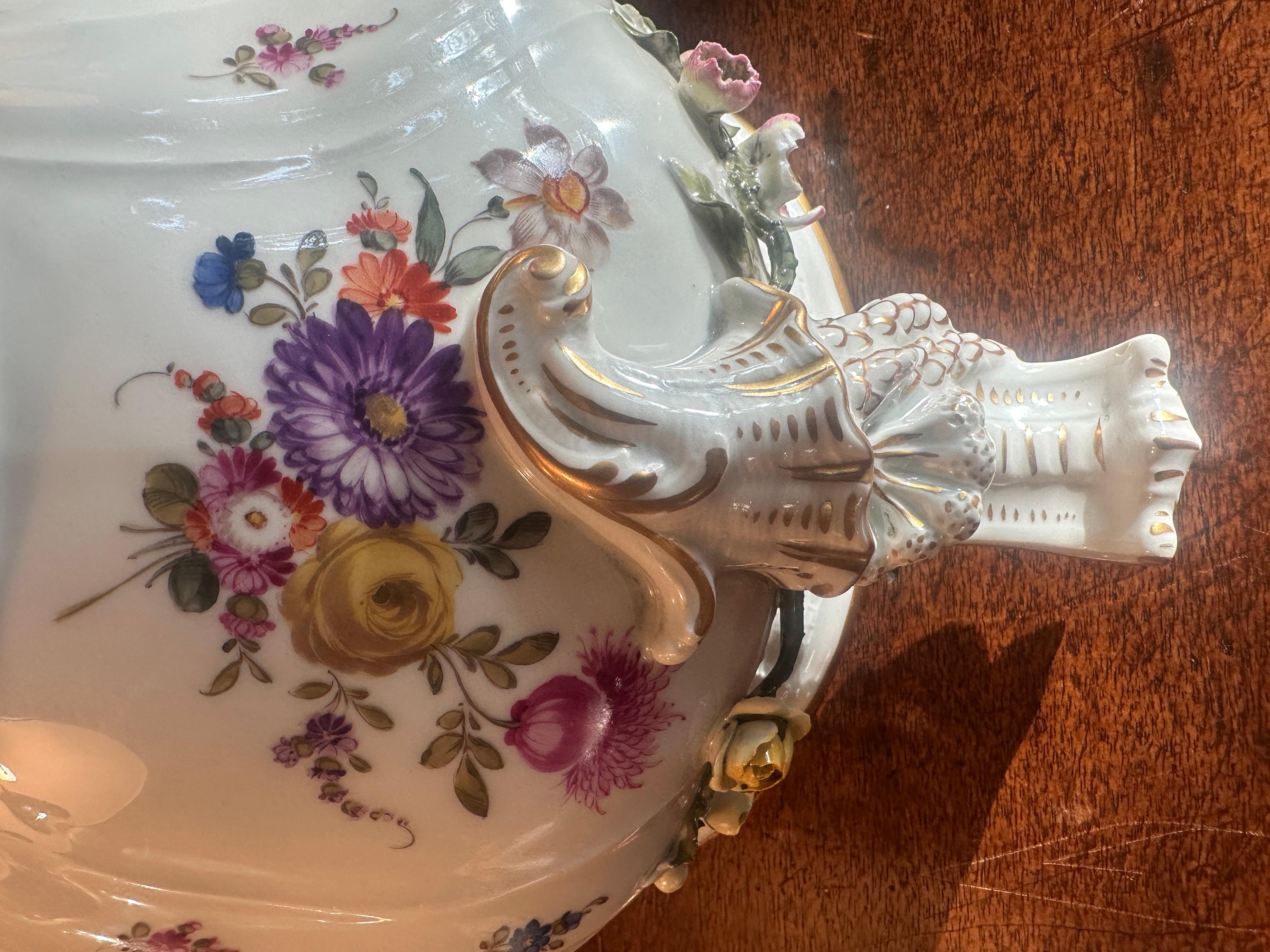 Berlin Porcelain Tureen, by KPM, Beautifully Decorated For Sale 5