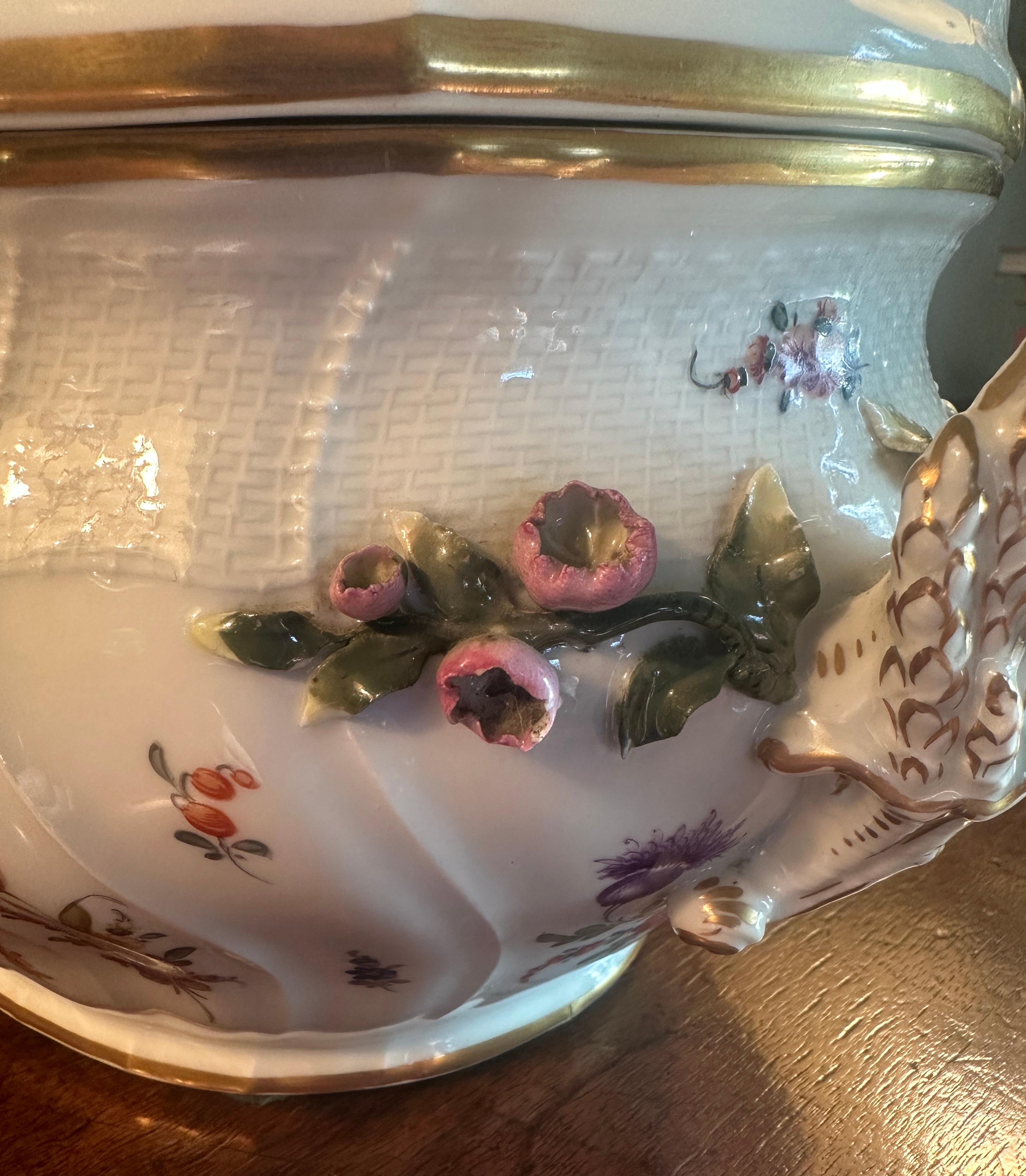 Berlin Porcelain Tureen, by KPM, Beautifully Decorated For Sale 6