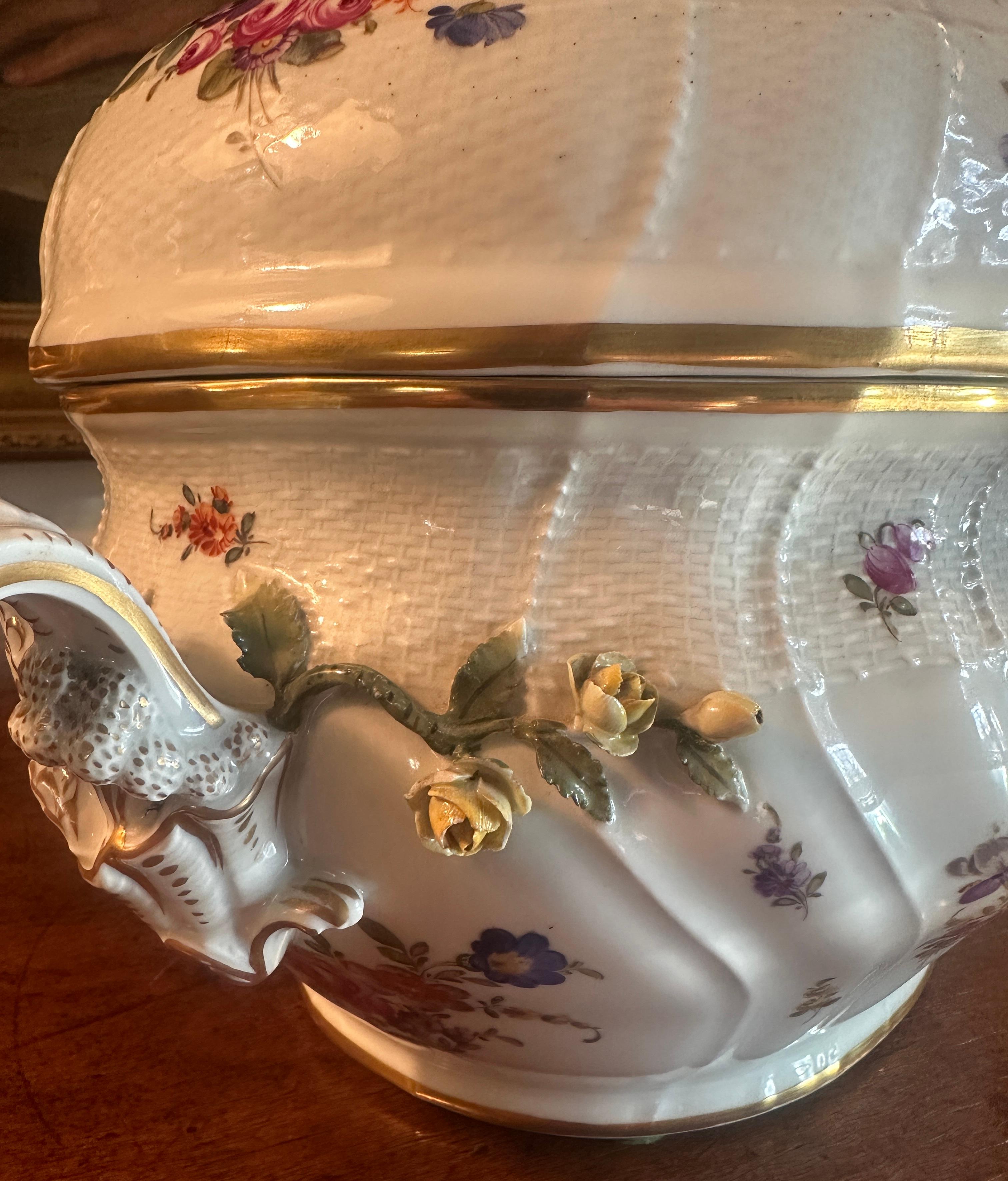 Berlin Porcelain Tureen, by KPM, Beautifully Decorated For Sale 7