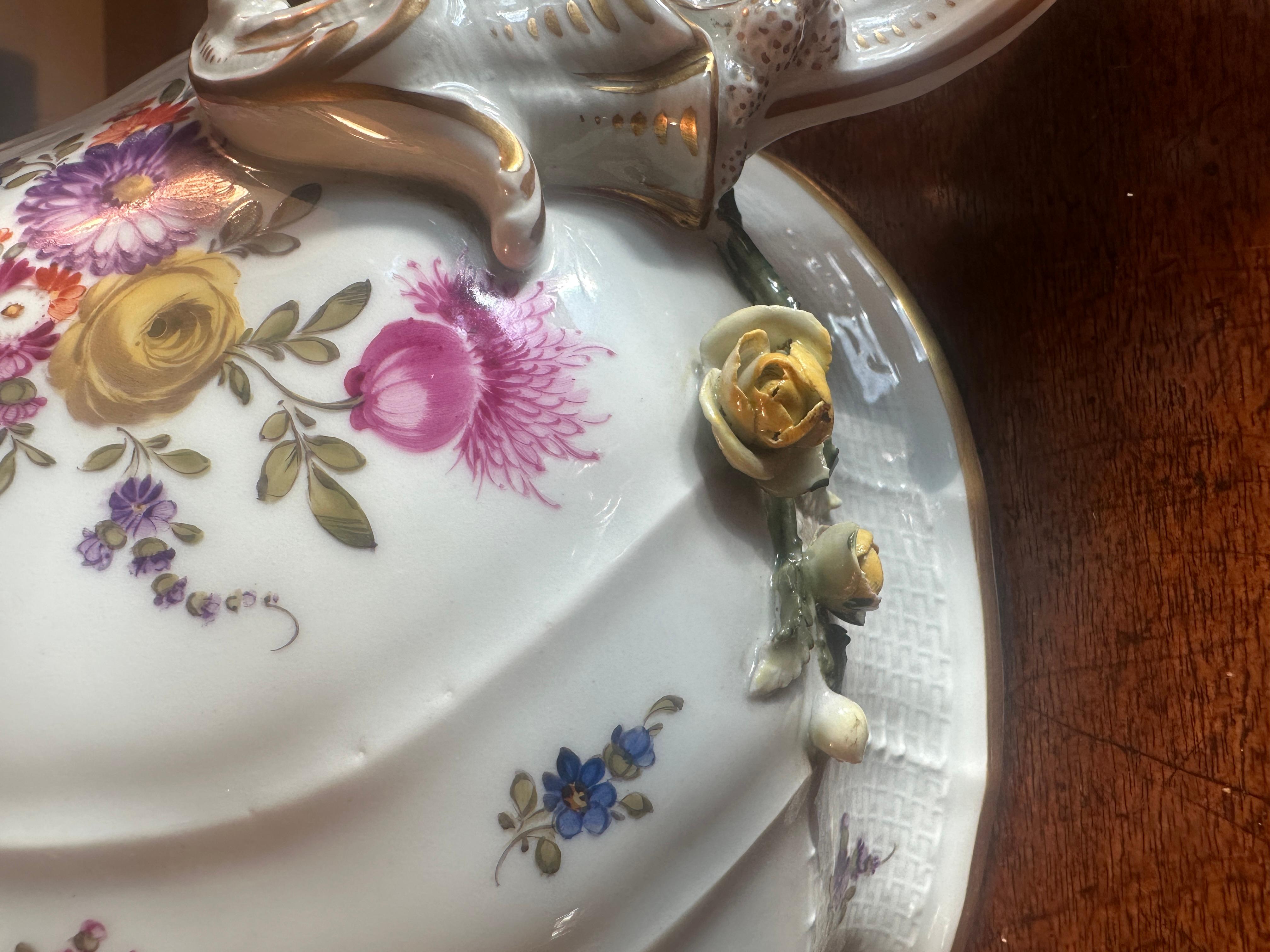 Berlin Porcelain Tureen, by KPM, Beautifully Decorated For Sale 11