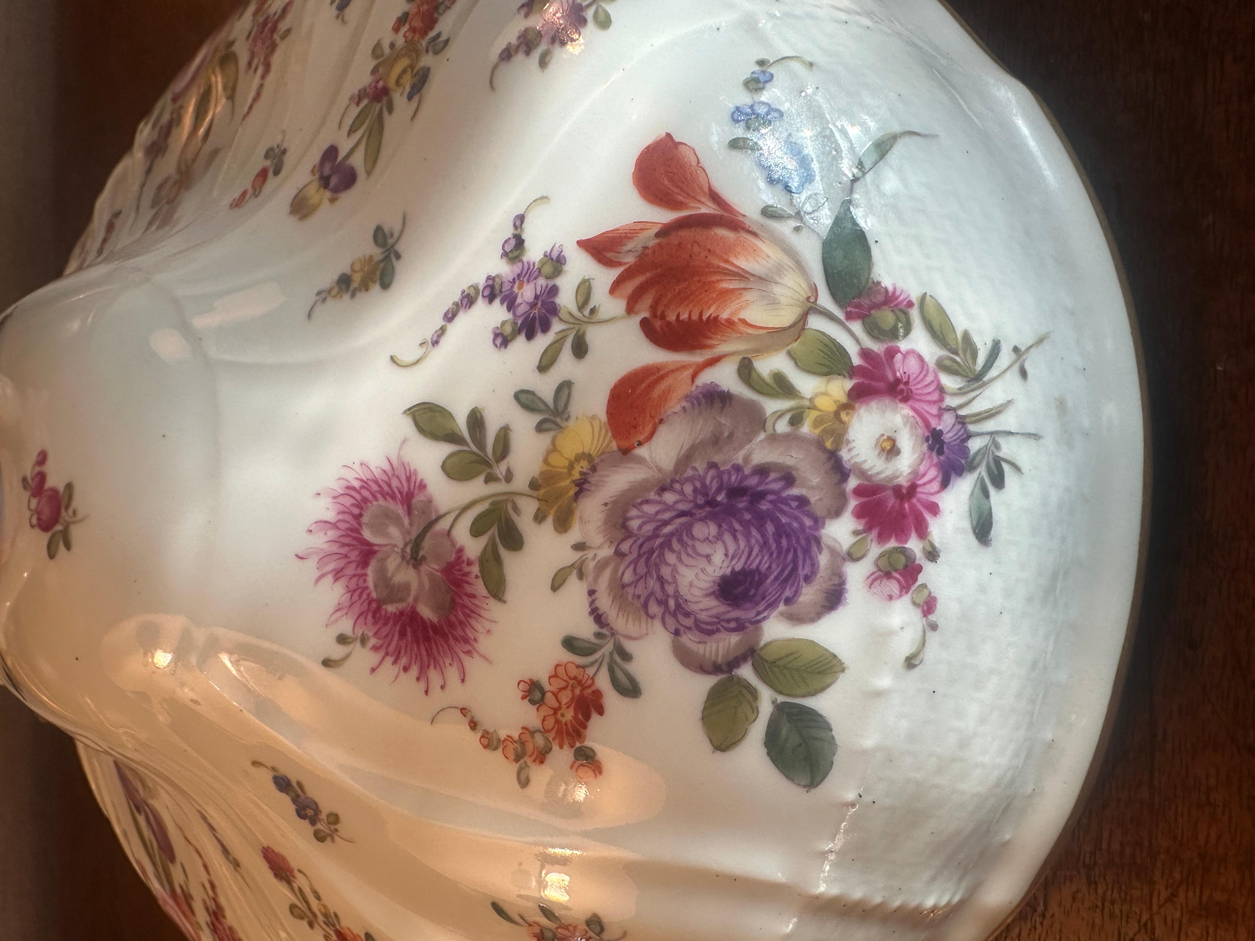 Berlin Porcelain Tureen, by KPM, Beautifully Decorated For Sale 2