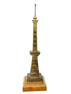 Berlin Radio Tower Brass on Wooden Base Scale Design Model, 1930s
