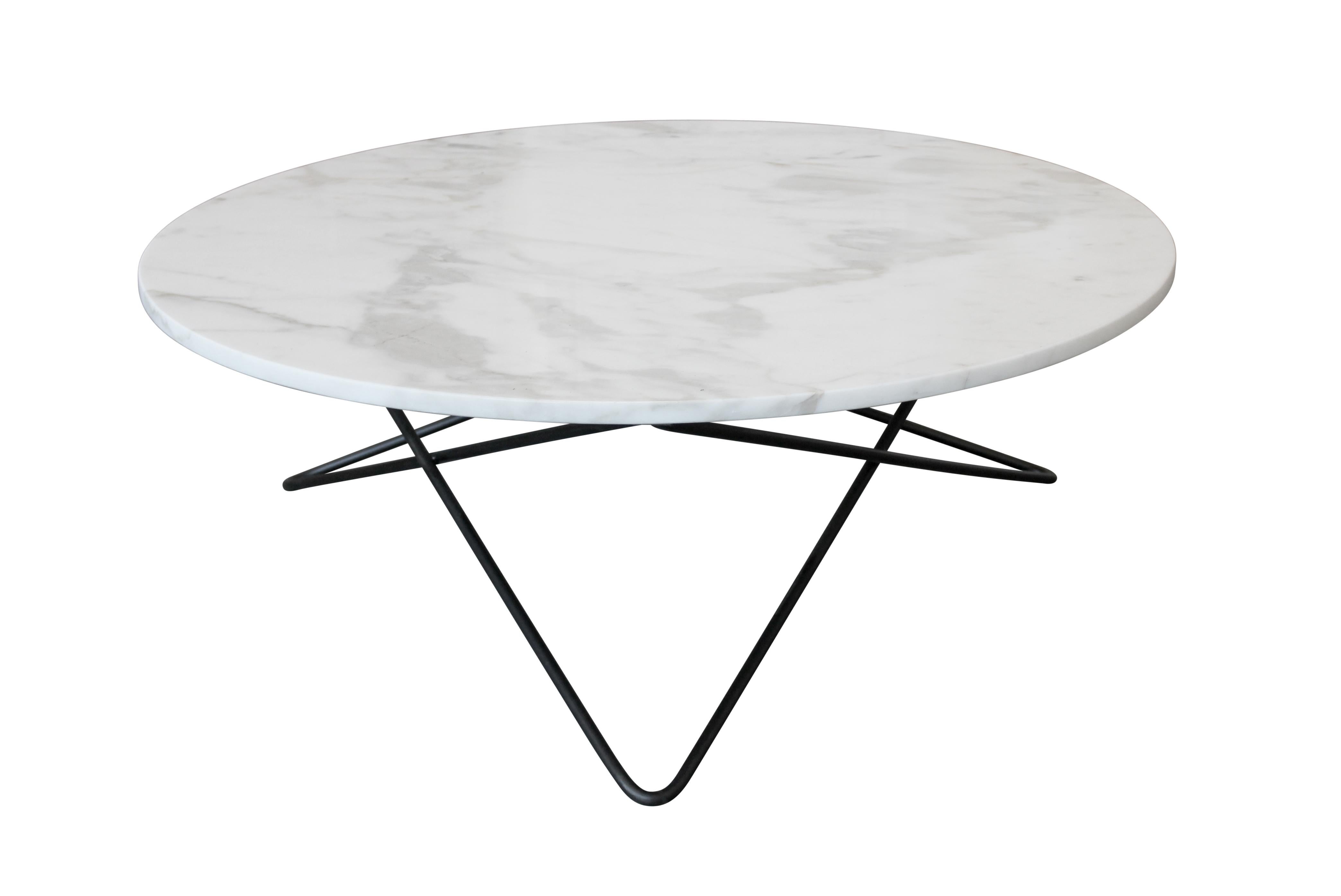 Modern Berlin Round Marble Cocktail Table For Sale