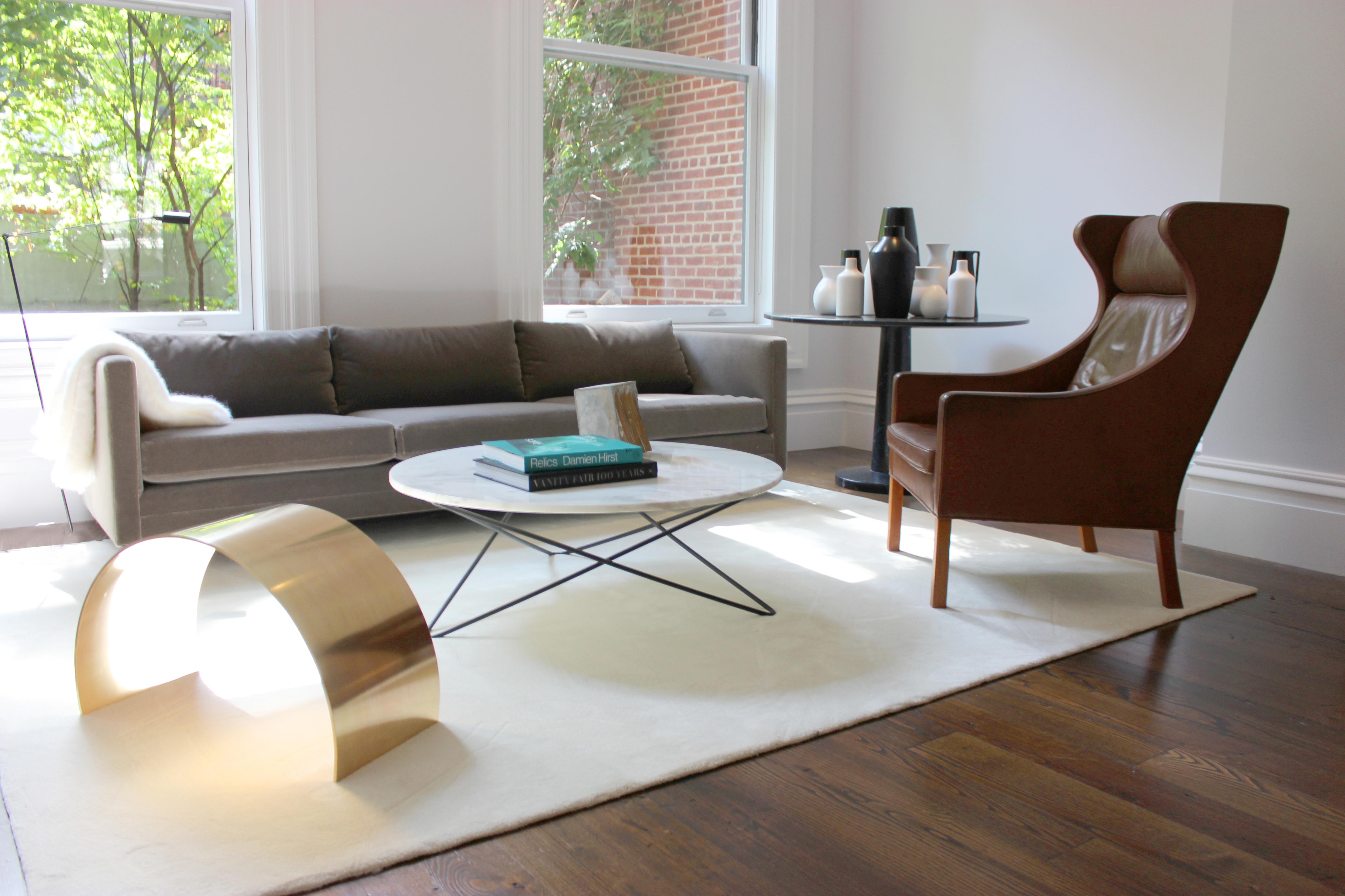 American Berlin Round Marble Cocktail Table For Sale