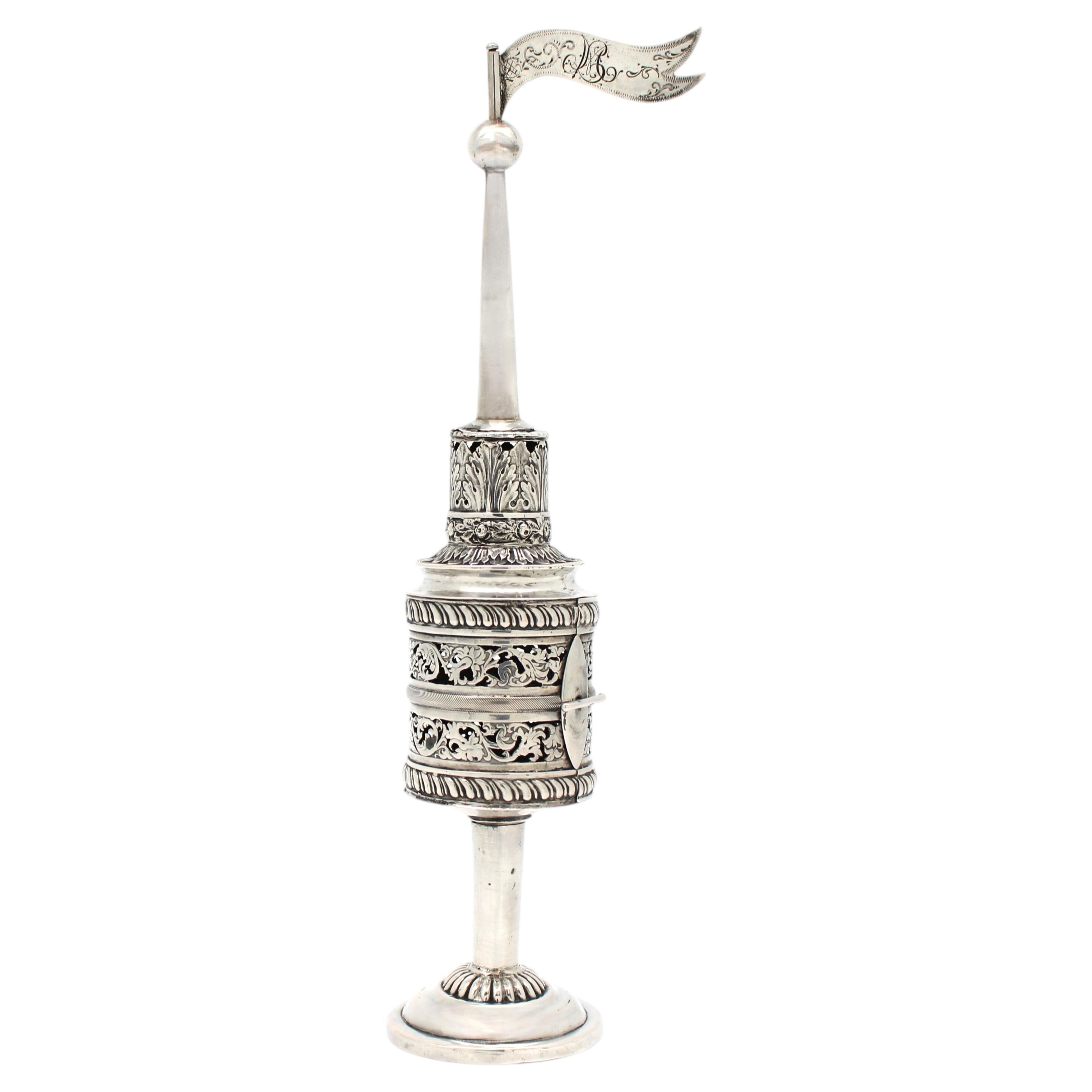 Berlin Silver Besamim Spice Tower, Germany, Circa 1900
