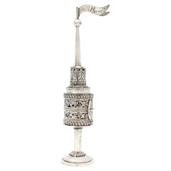 Berlin Silver Besamim Spice Tower, Germany, Circa 1900