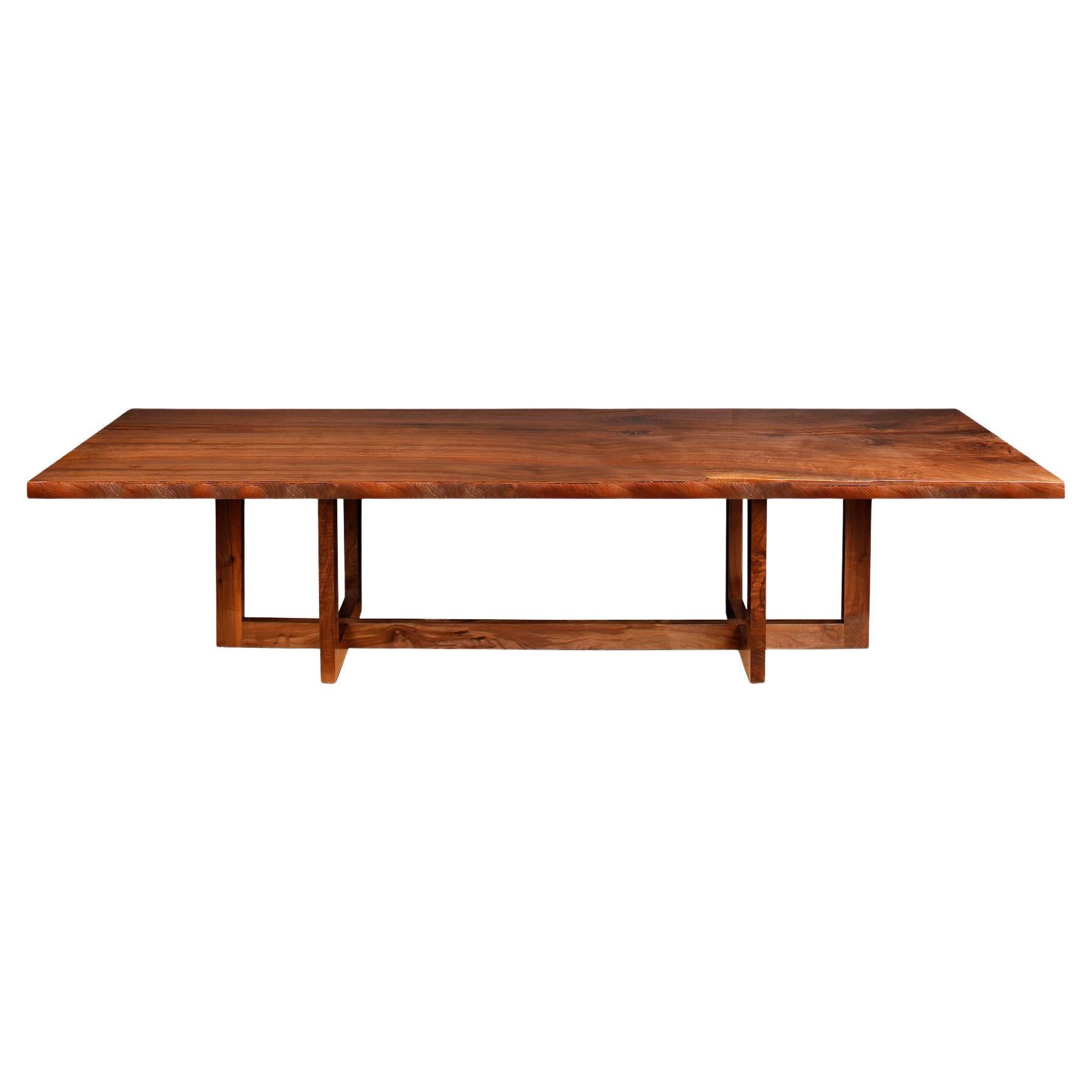"Berlin" Slab Table in Claro Walnut by California Artist Florian Roeper