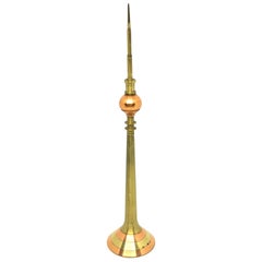 Berlin TV Television Tower Brass and Copper Scale Design Model, 1970s