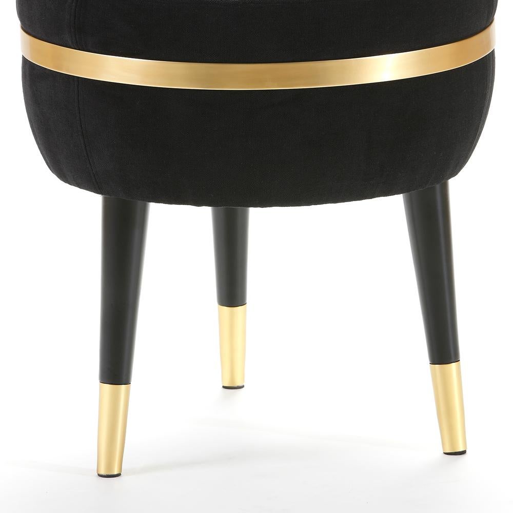 black velvet stool