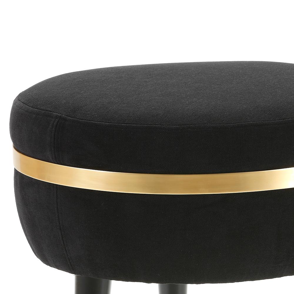 black velvet dressing table stool