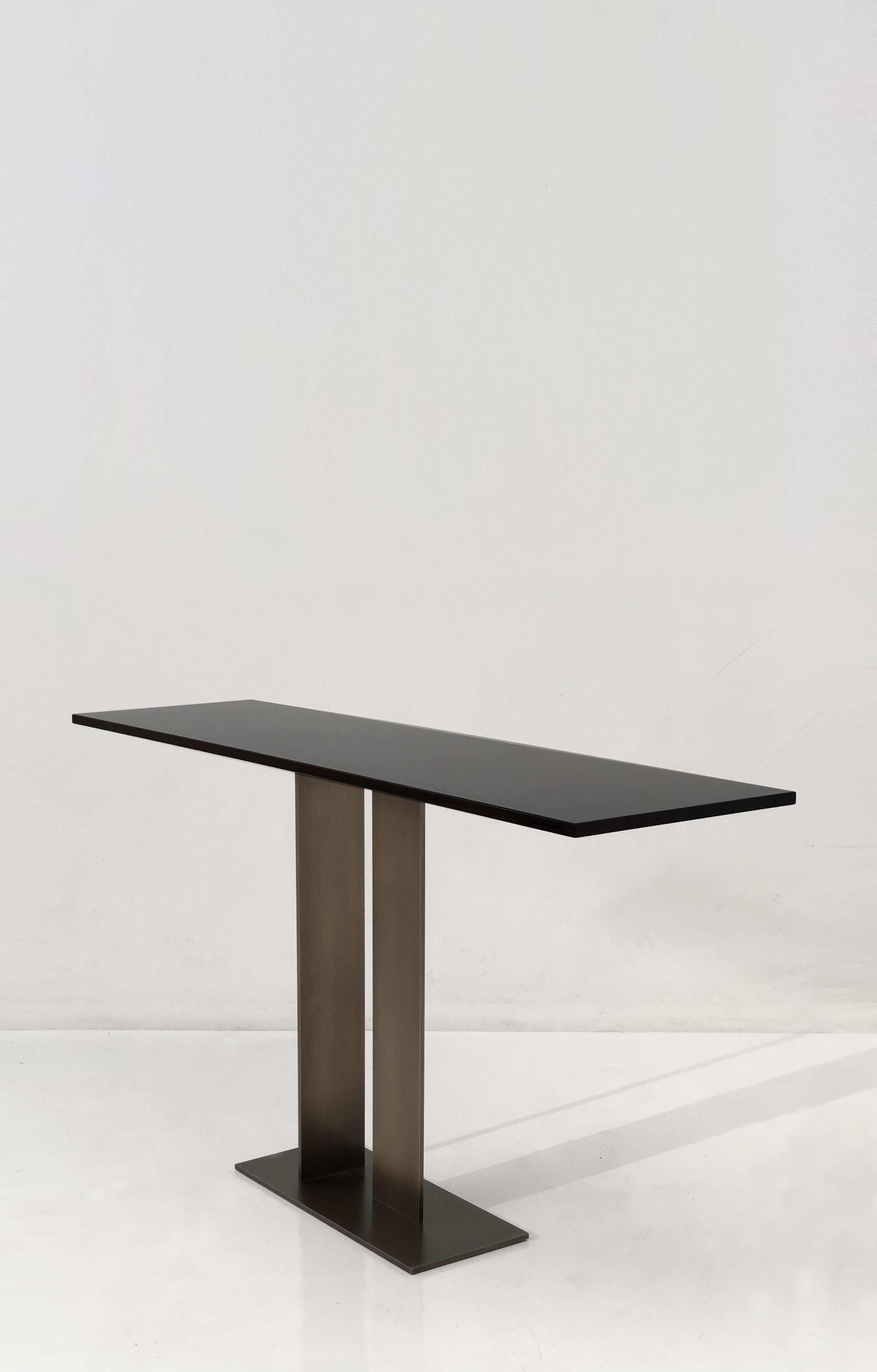 Consola de metal Berlino 150 Matt English Mahogany AND Light Bronze by Casa Casati Siglo XXI y contemporáneo en venta