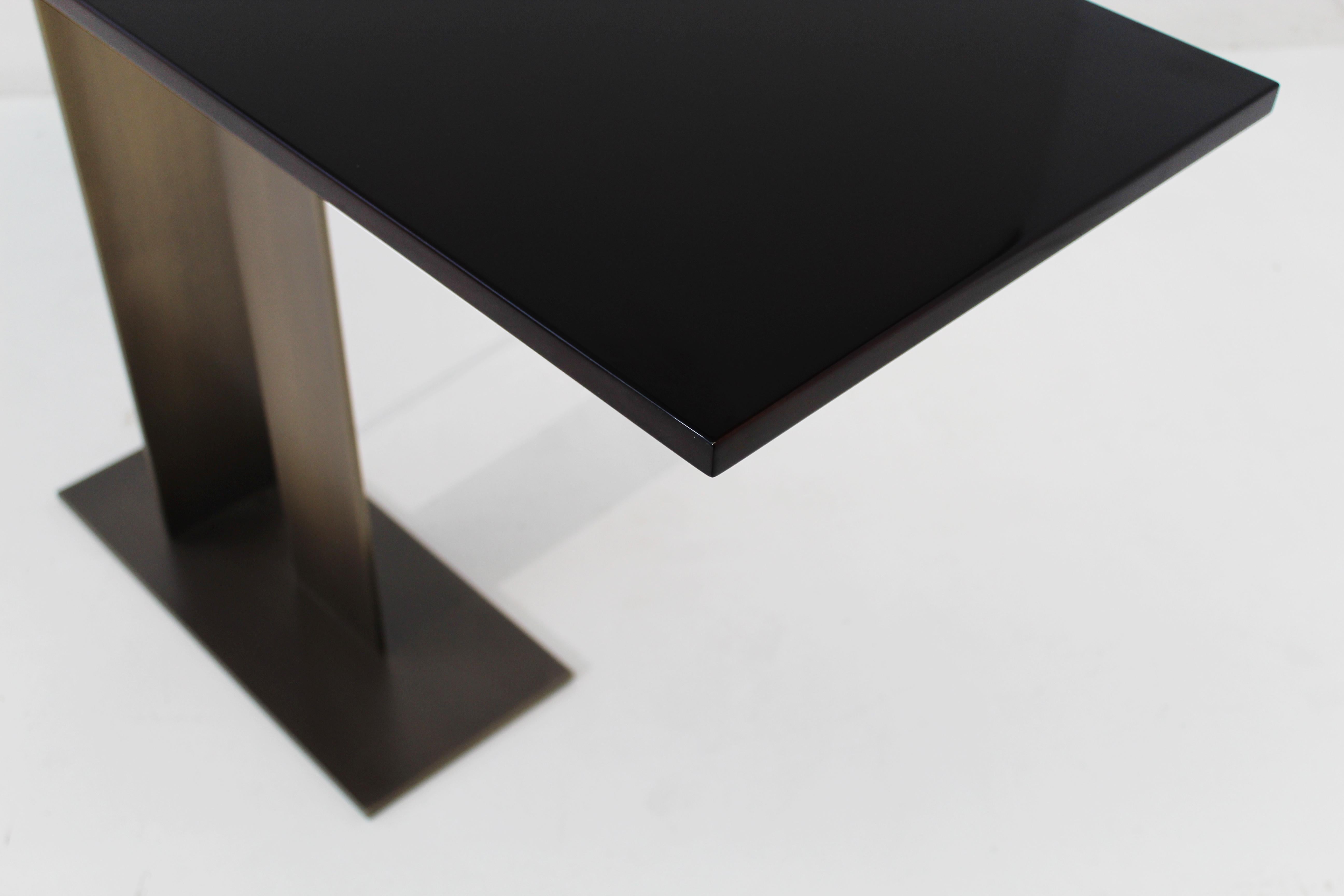 Contemporary Berlino 250 Matt Grey Oak And Light Bronze Metal Maxi Console by Casa Casati For Sale
