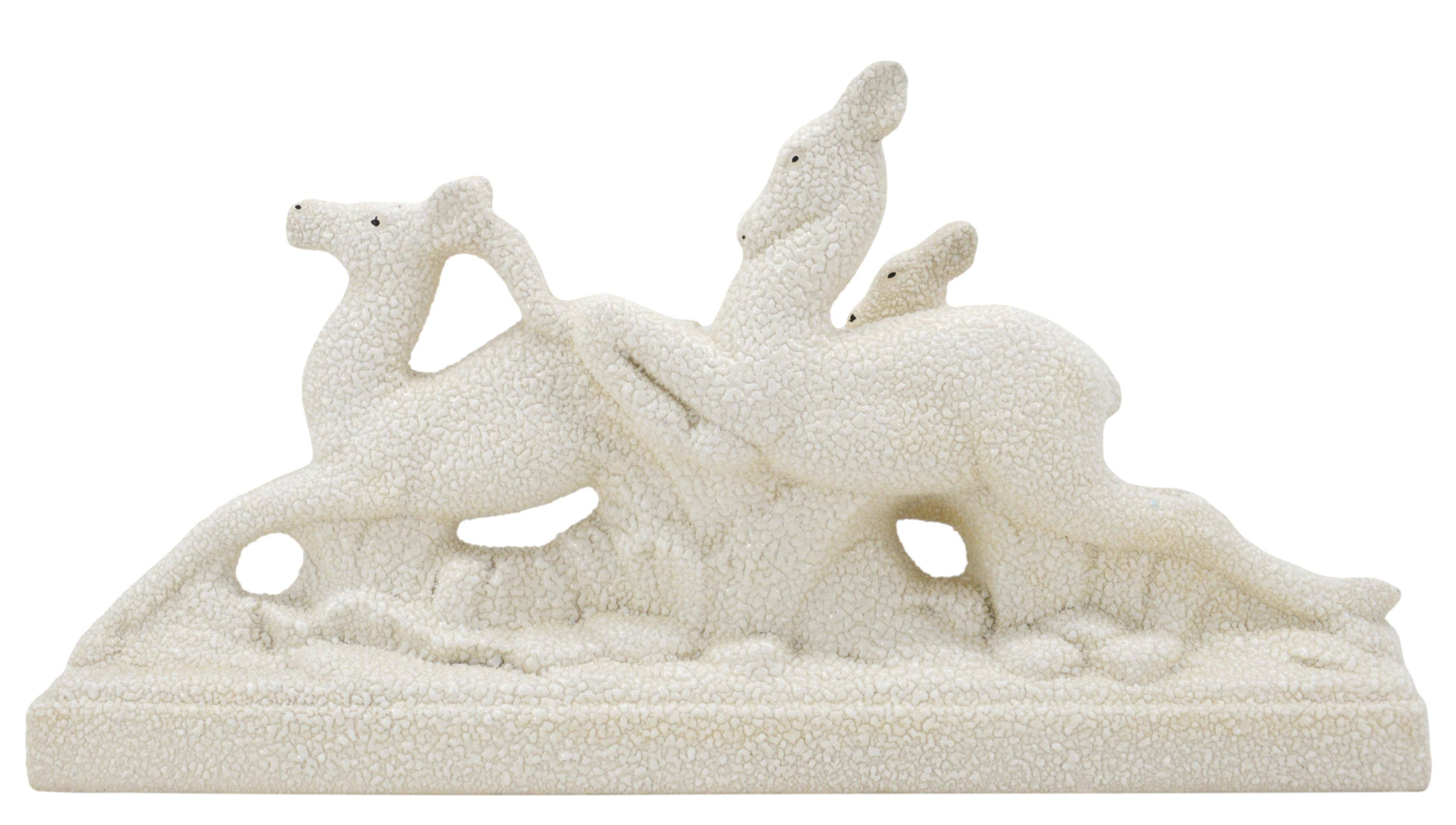 Début du 20ème siècle Berlot-Mussier ODYV, famille antilope Art déco française, 1920 en vente