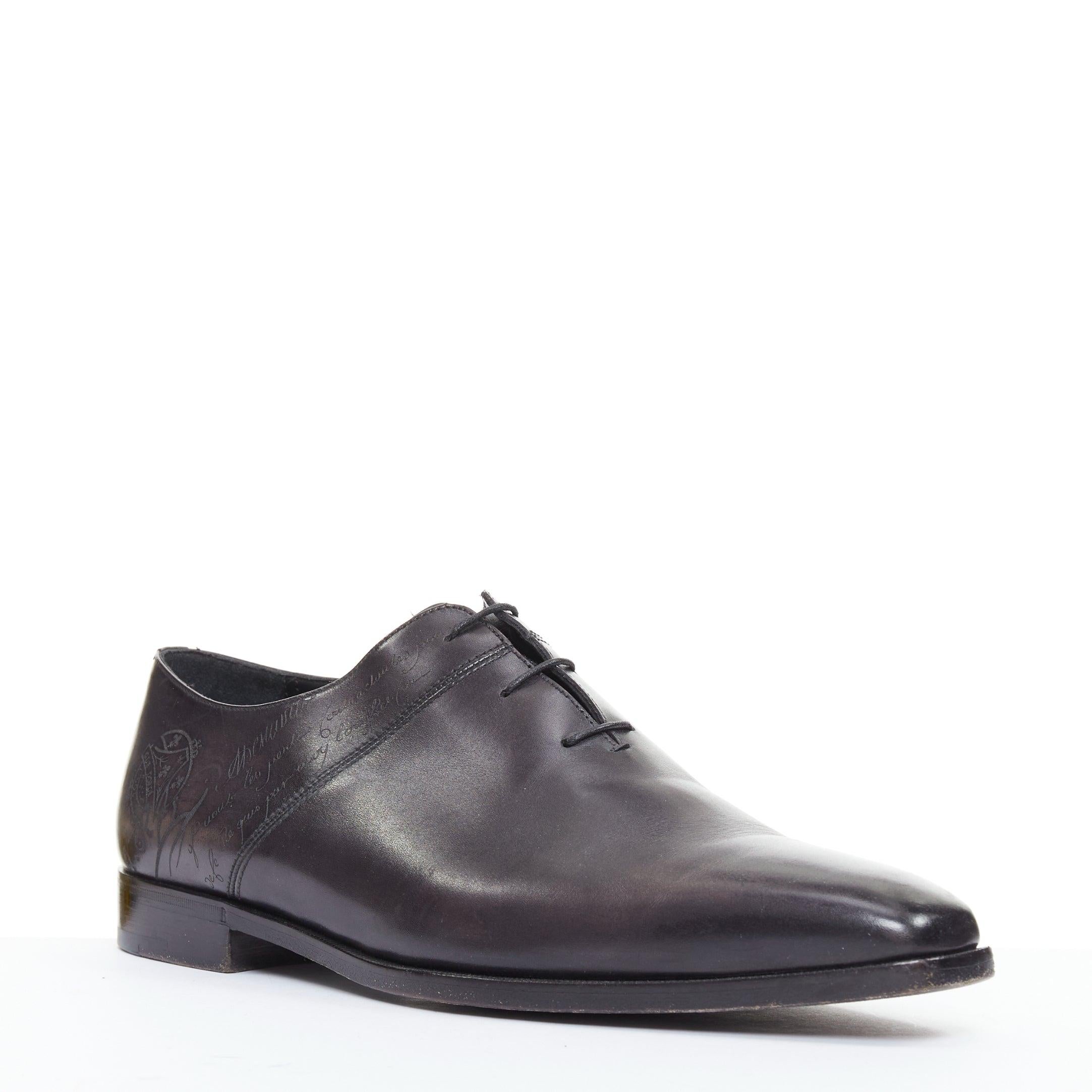 BERLUTI Alessandro Kalbsleder Scritto Kalligraphie Loafer Schuhe UK8 EU41 (Grau) im Angebot