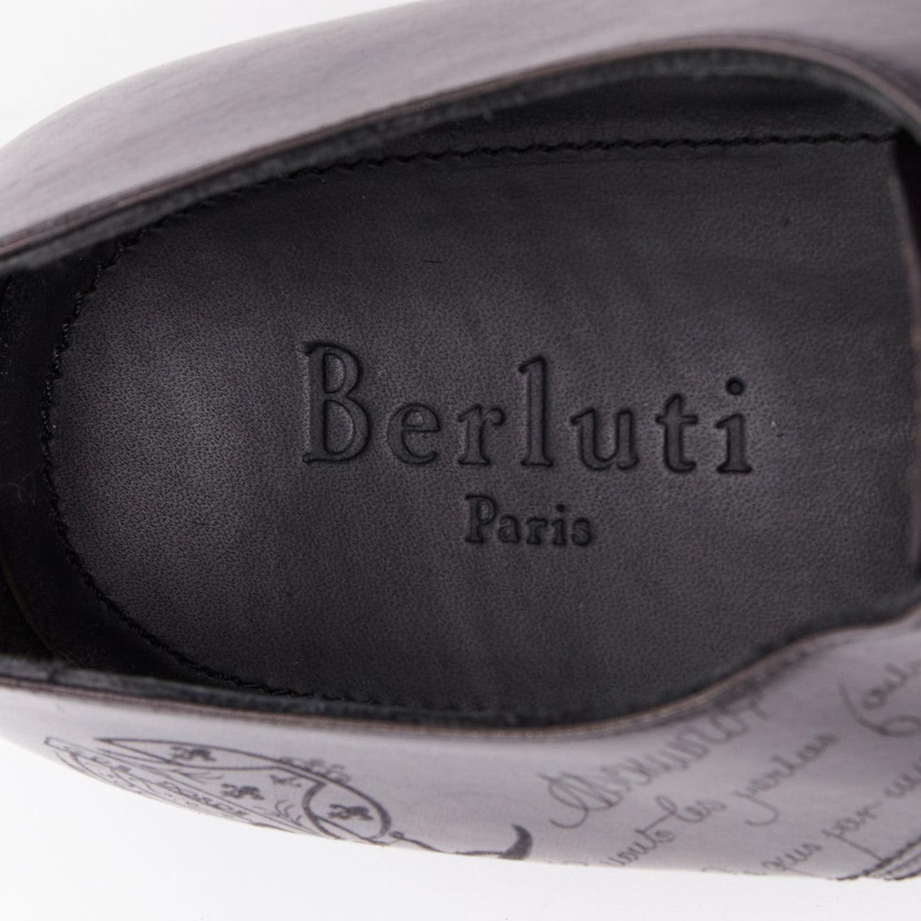BERLUTI Alessandro Kalbsleder Scritto Kalligraphie Loafer Schuhe UK8 EU41 im Angebot 4