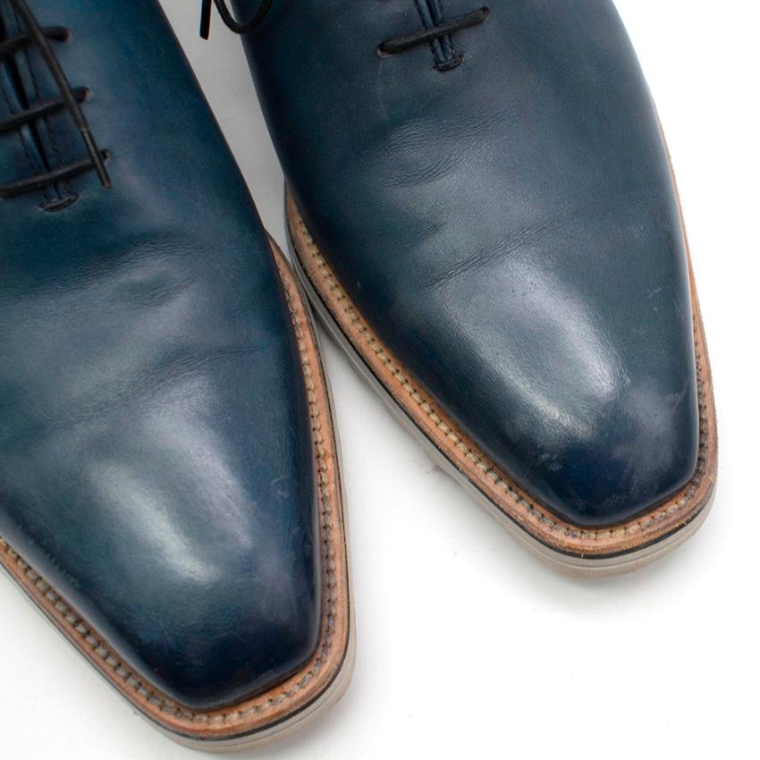 Black Berluti Antique Brown Fast Track Leather Lace-Ups 43.5
