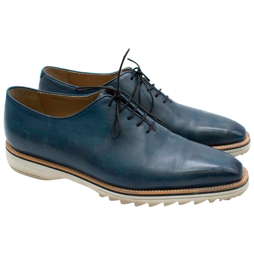 Berluti Antique Brown Fast Track Leather Lace-Ups 43.5
