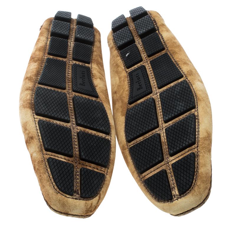 Men's Berluti Beige Shaded Suede Loafers Size 43.5