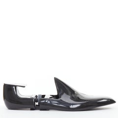 Berluti nero lucido in plastica bianca logo pieghevole a forma di albero porta scarpe EU39-40