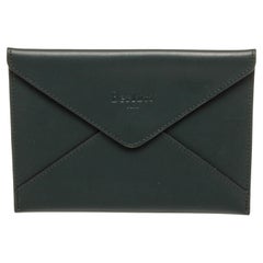 Berluti Black Leather Card Case Holder Wallet with leather, gold-tone hardware