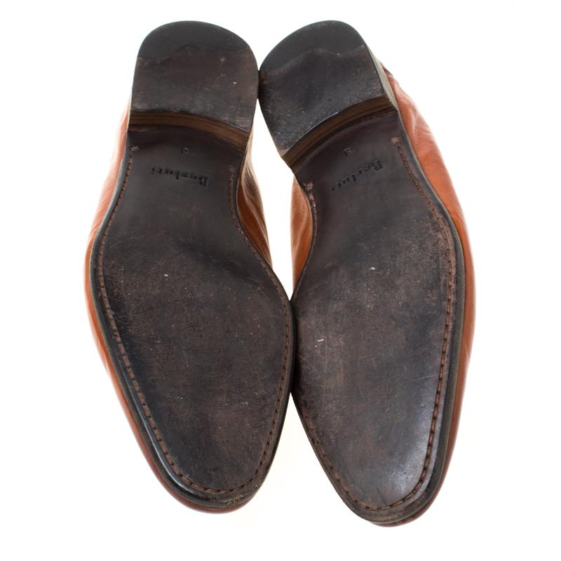 Men's Berluti Brown Leather Lorenzo Loafers Size 42