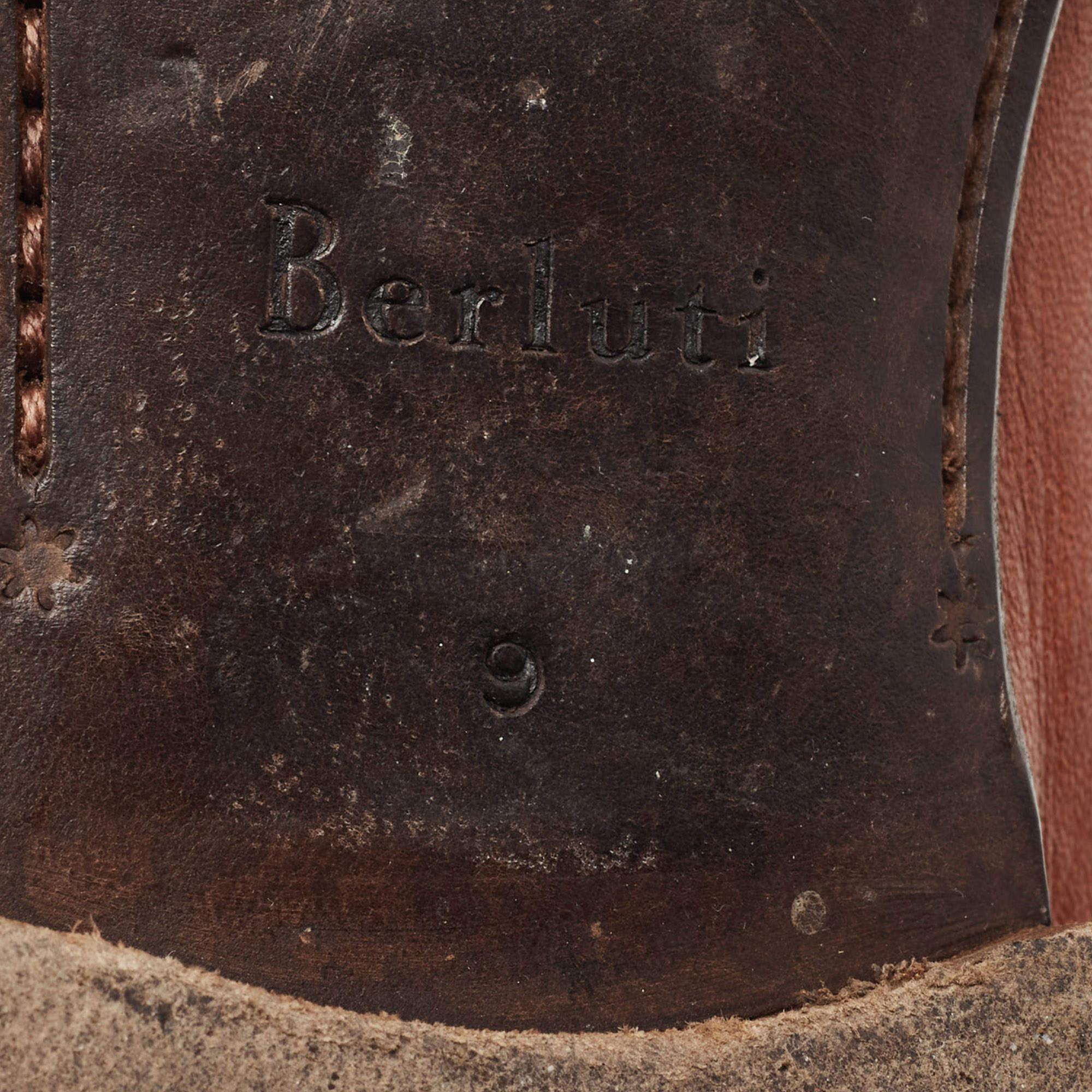 Women's Berluti Brown Leather Lorenzo Loafers Size 43