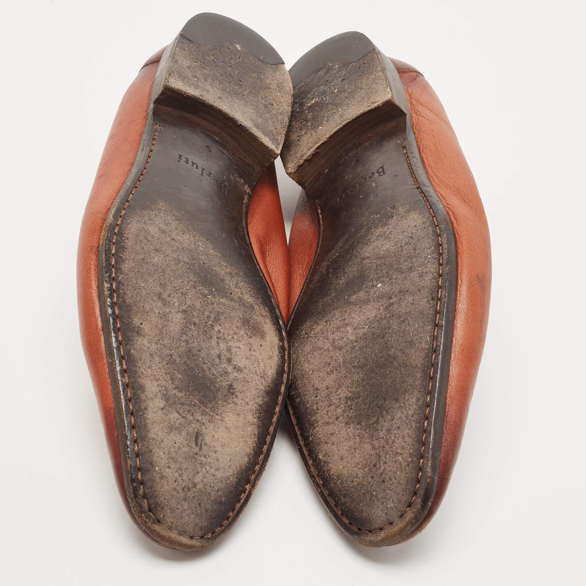 Berluti Brown Leather Lorenzo Loafers Size 43 1