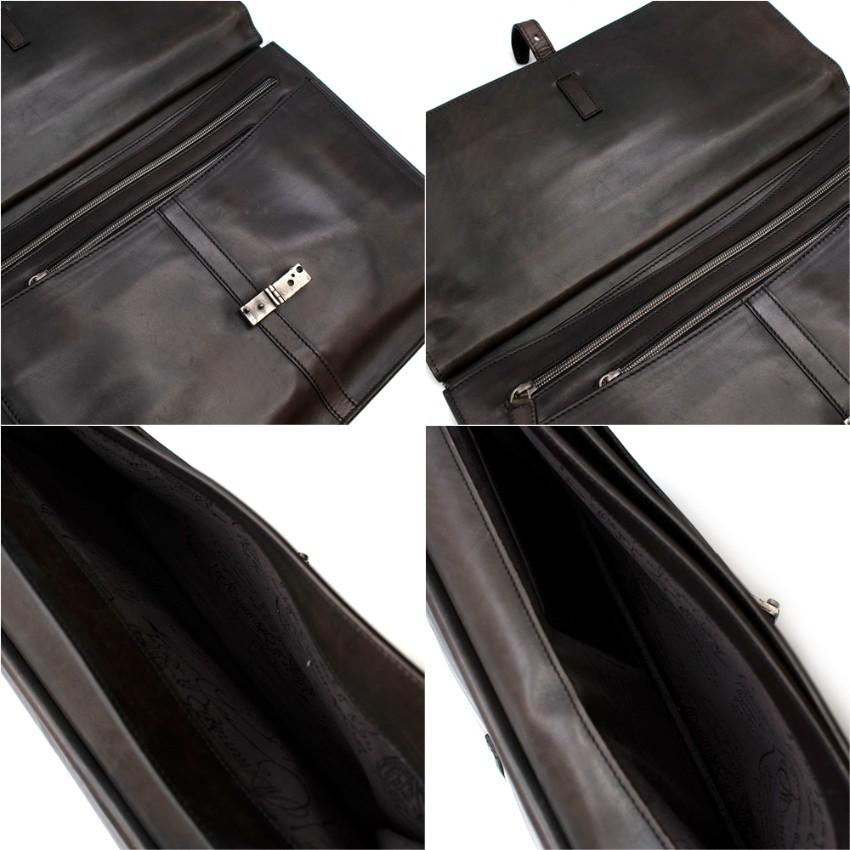 Berluti Brown Leather Men’s Briefcase  2