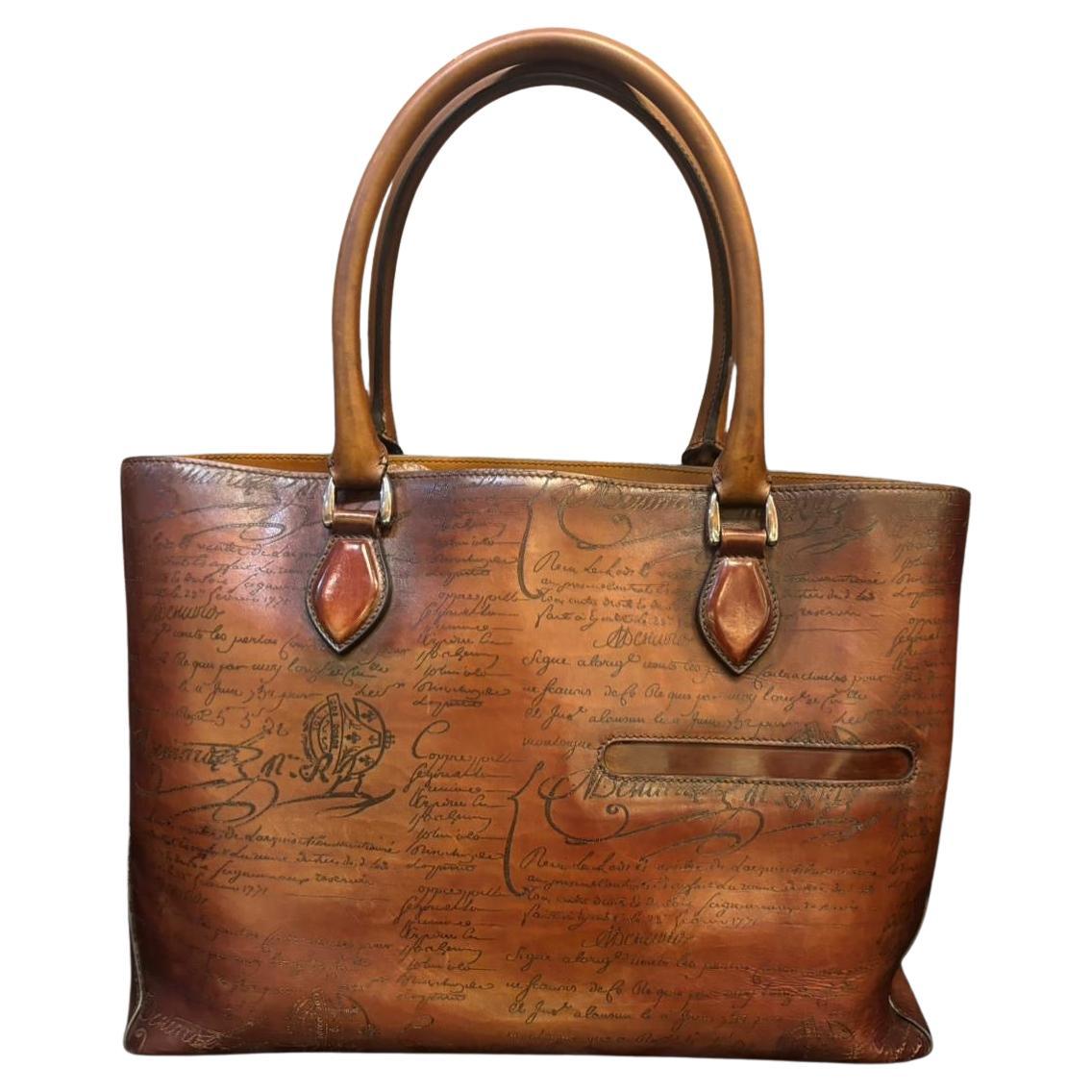 Berluti Brown Scritto TouJours Tote Bag en vente