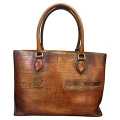 Berluti Brown Scritto TouJours Tote Bag Berluti Brown Scritto TouJours Tote Bag