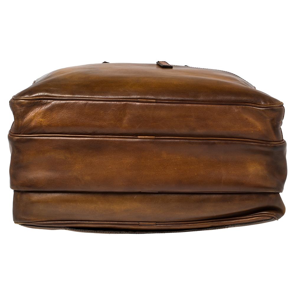Berluti Brown Venezia Leather Deux Jours Briefcase 1
