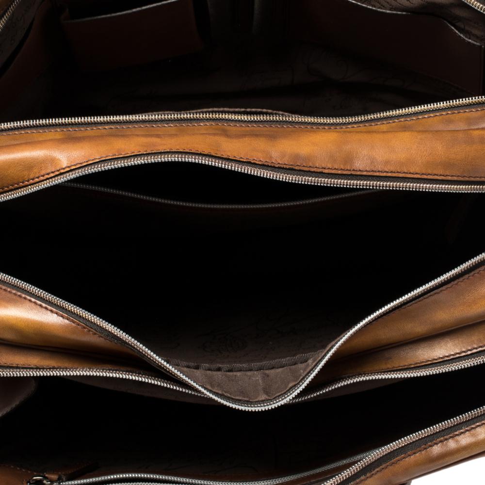 Berluti Brown Venezia Leather Deux Jours Briefcase 2