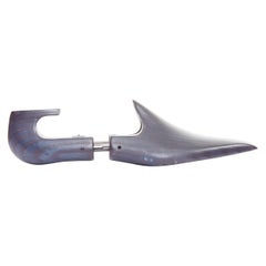 BERLUTI azul oscuro de madera tallada logotipo zapato forma de árbol titular UK7 EU41