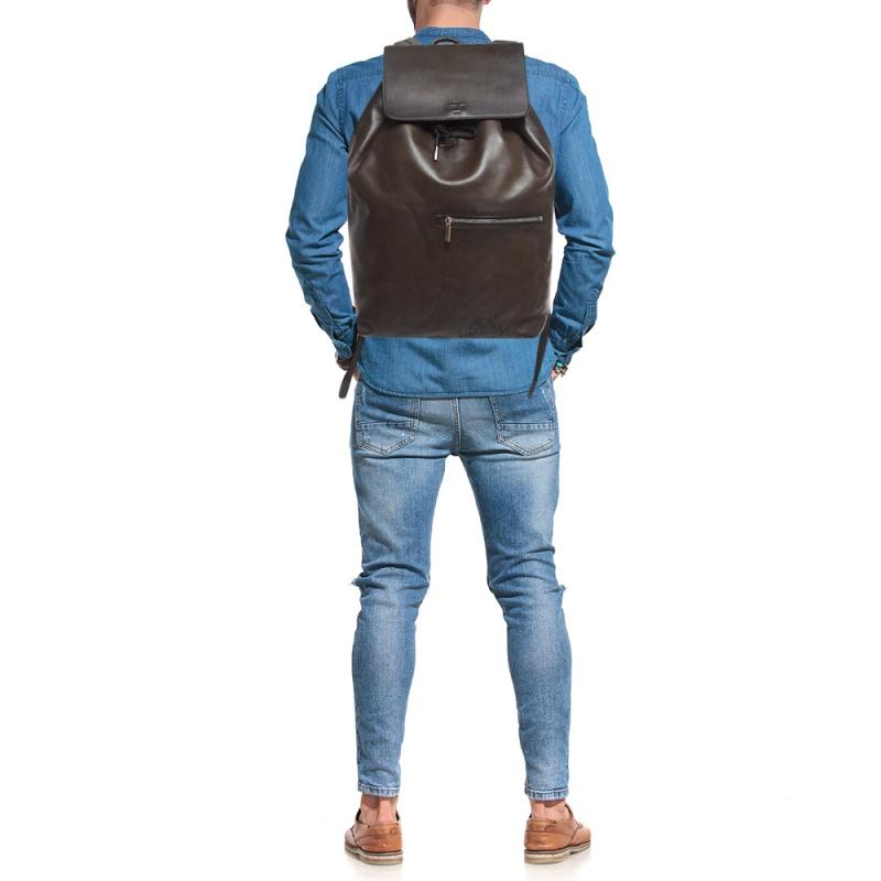 Berluti Dark Brown Leather Day Out Scritto Backpack 13