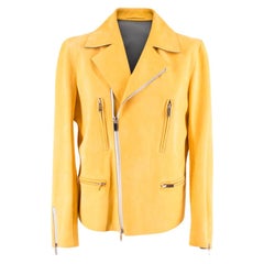 berluti leather jacket Berluti Kadn Yellow Biker Jacket L 52