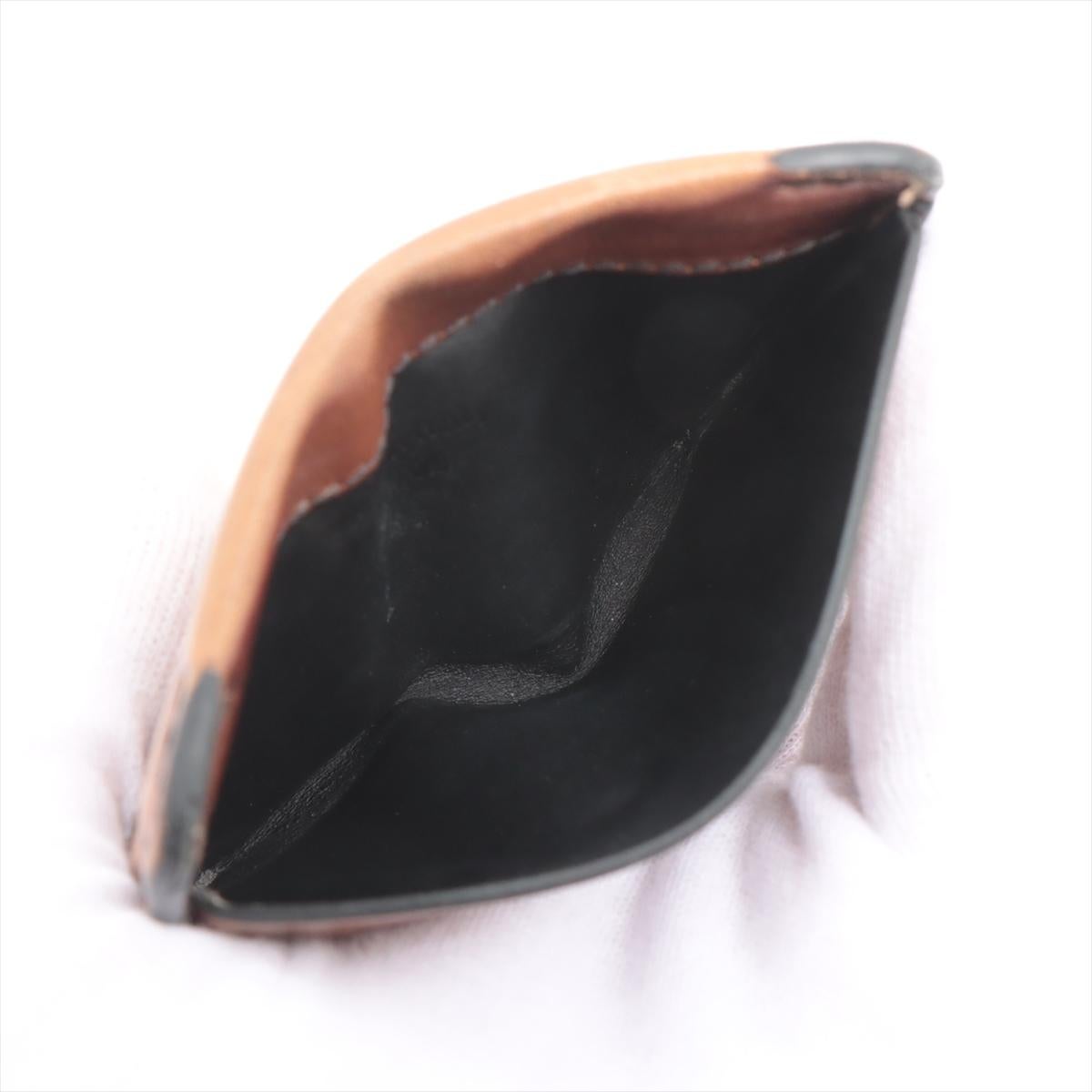 Women's Berluti Logo Leather Card Case Brown For Sale