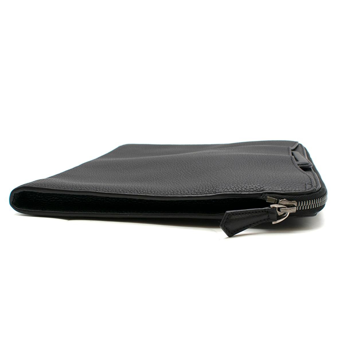 Black Berluti Tobacco Bis Lift Leather Briefcase