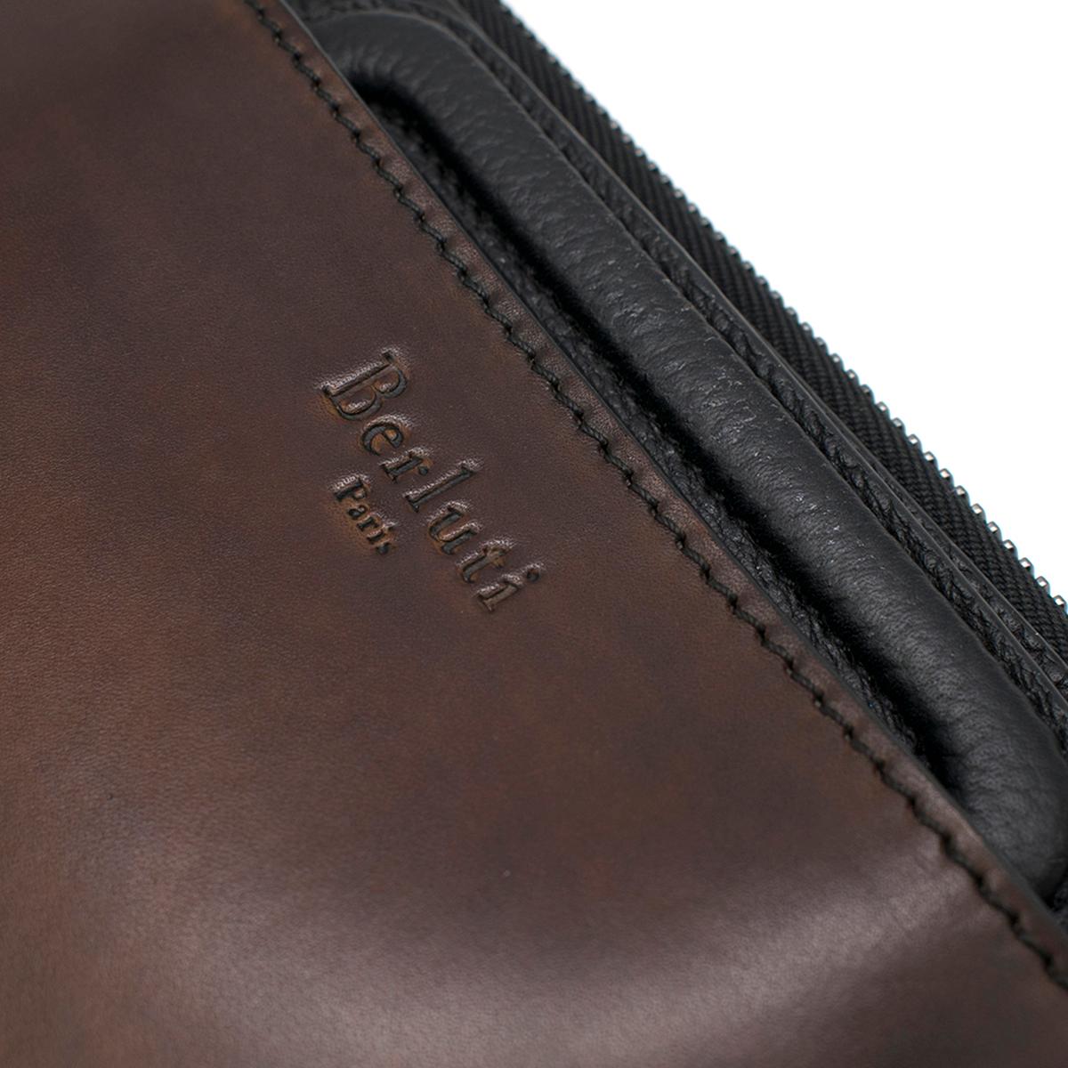 Berluti Tobacco Bis Lift Leather Briefcase In Good Condition In London, GB