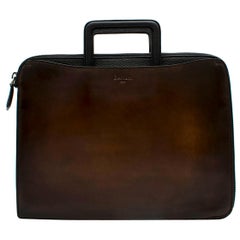 Berluti Tobacco Bis Lift Leather Briefcase