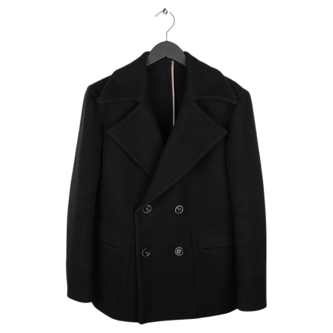 Berluti Wool Peacoat Men Jacket Size 52R (Medium) For Sale