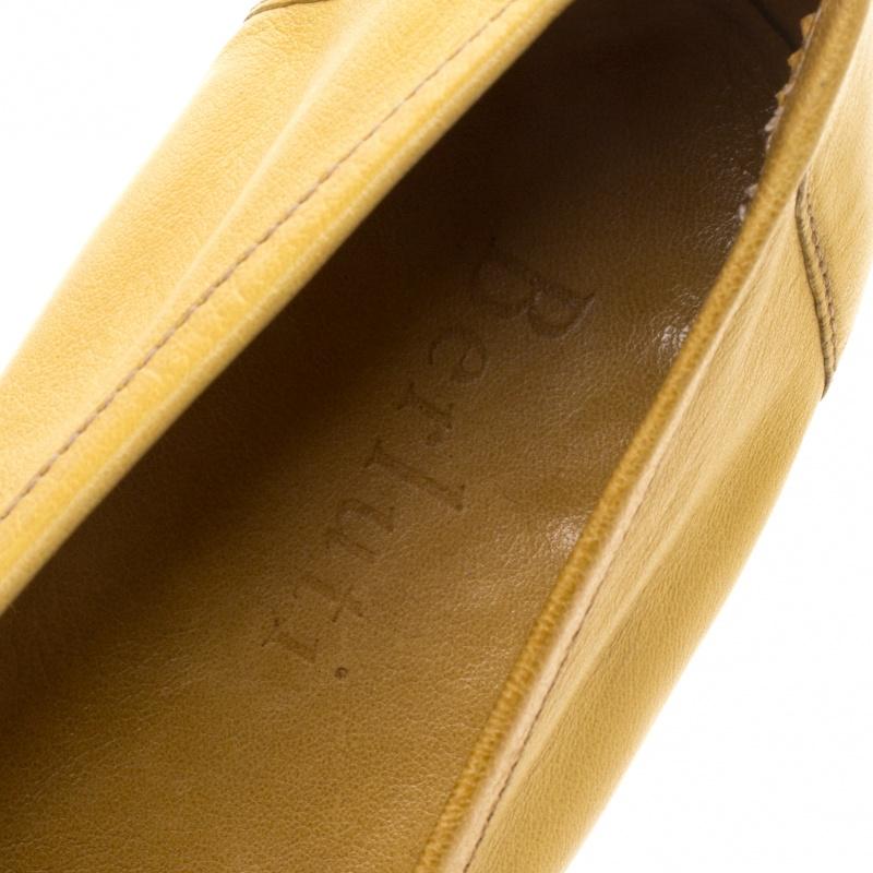 Berluti Yellow Leather Lorenzo Loafers Size 42.5 2