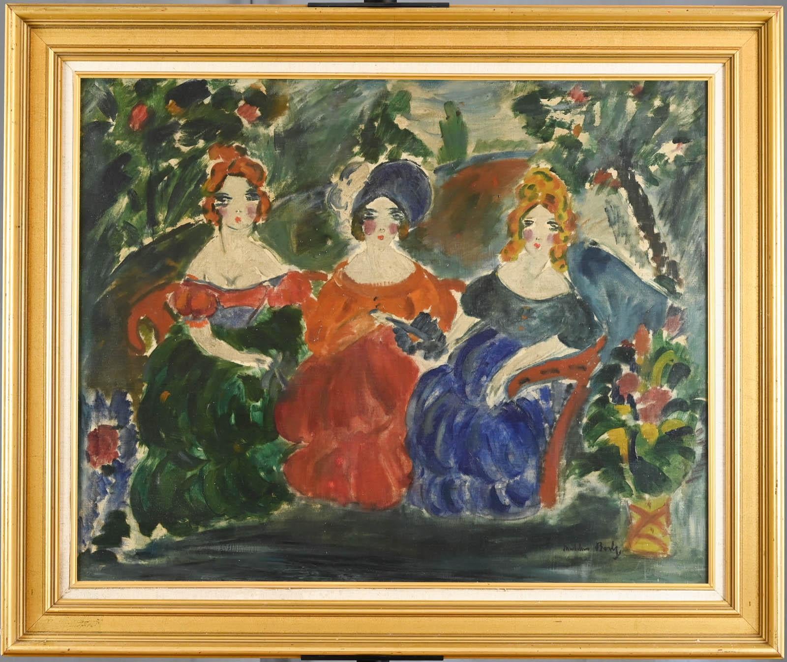 Les femmes au Jardin (Fauvismus), Painting, von Berly Vlaminck