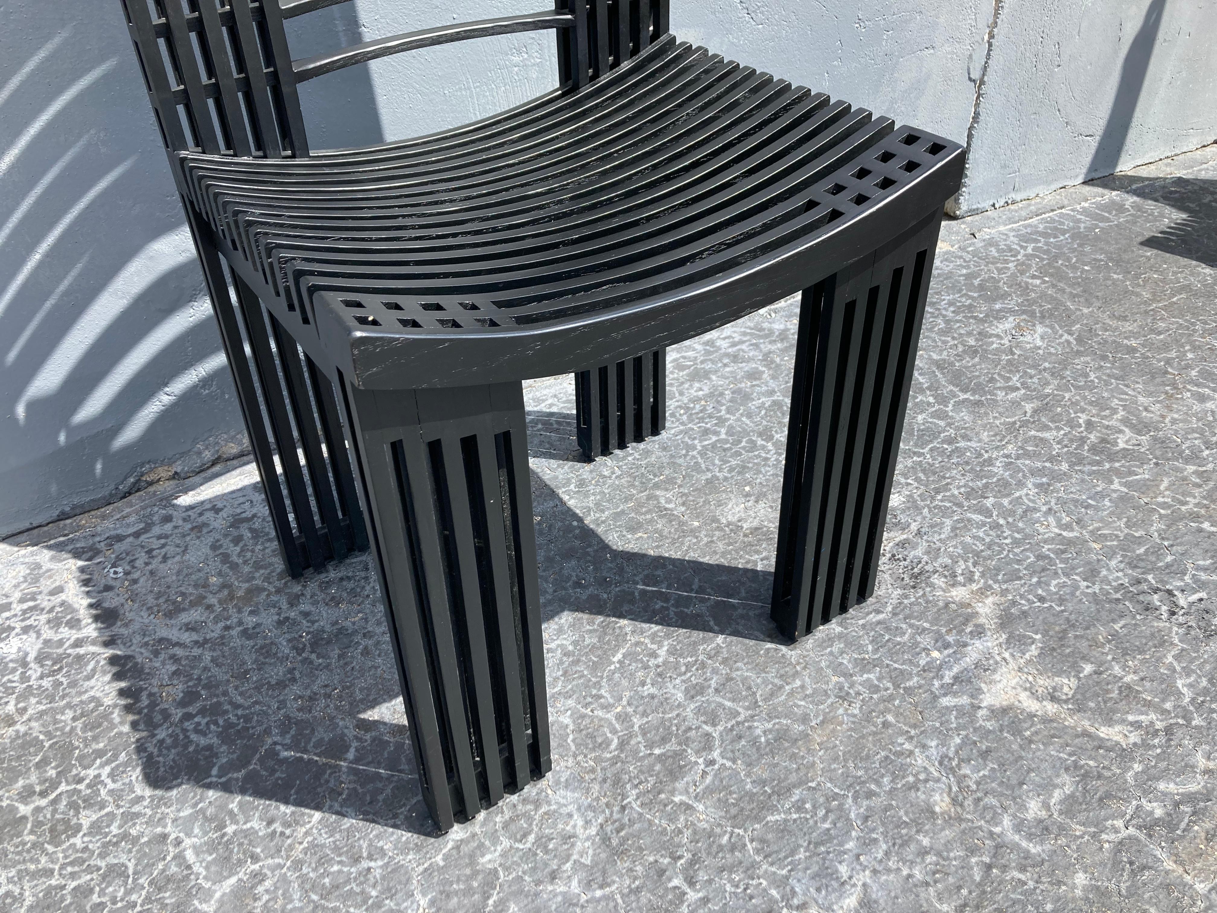 Bermont Chairs by Miguel Rodrigo Mazure, Black, Oak For Sale 2