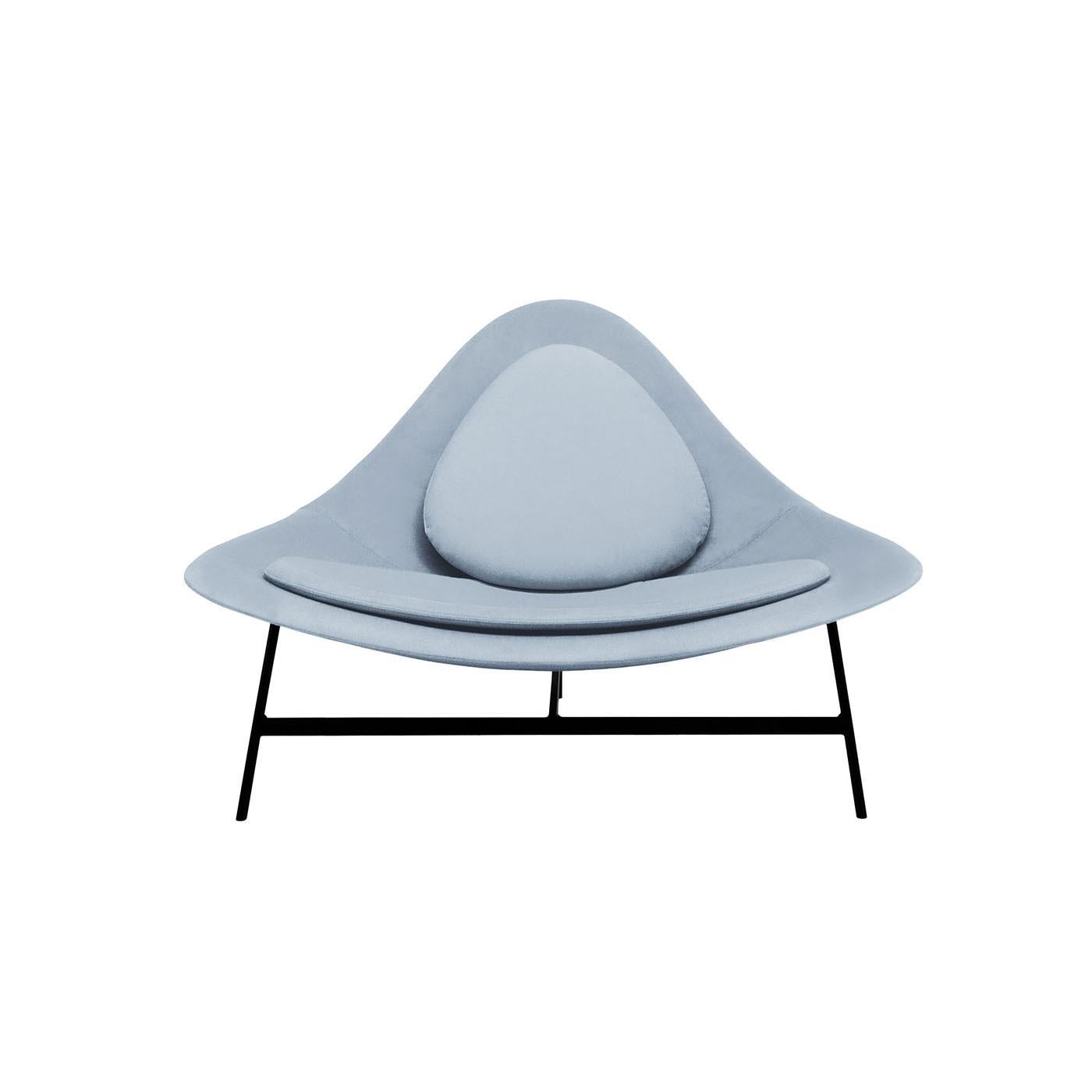 Contemporary Bermuda Lounge Chair in Blue Fabric by Baleri Italia For Sale